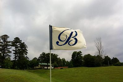 Beattyville Country Club flag flying from the golf green.